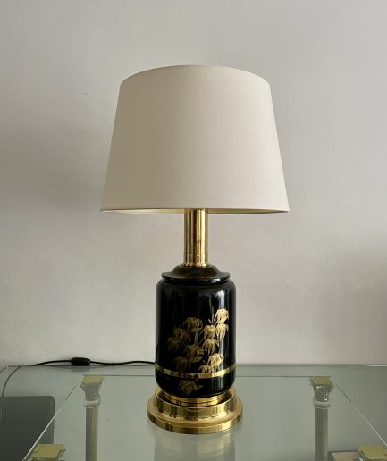 Gran Lampara Vintage  latón Chinoserie marca Car