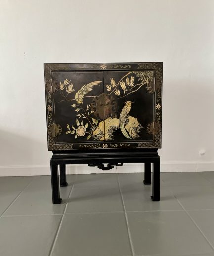 Gabinete oriental Mueble bar lacado de estilo japonés,Vintage
